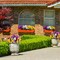 12 Bundles Artificial Flowers Outdoor UV Resistant Artificial Silk Pansies Faux Plastic Flower in Bulk Fake Outdoor Plants(12, Yellow, White, Purple)